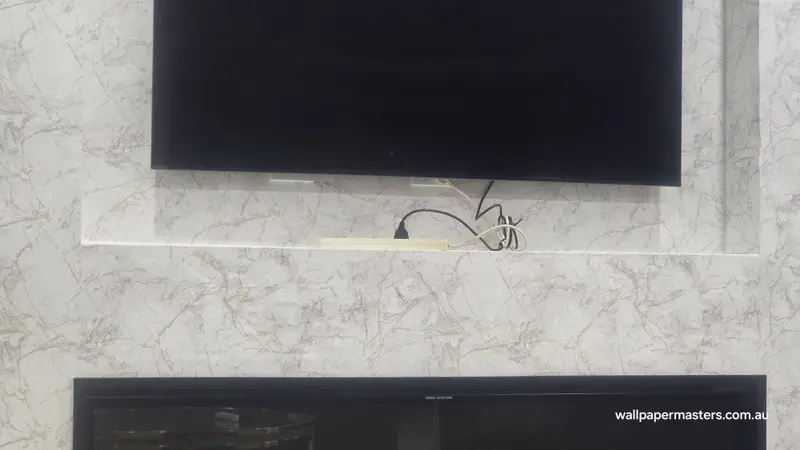 Fireplace Wallpaper Installation