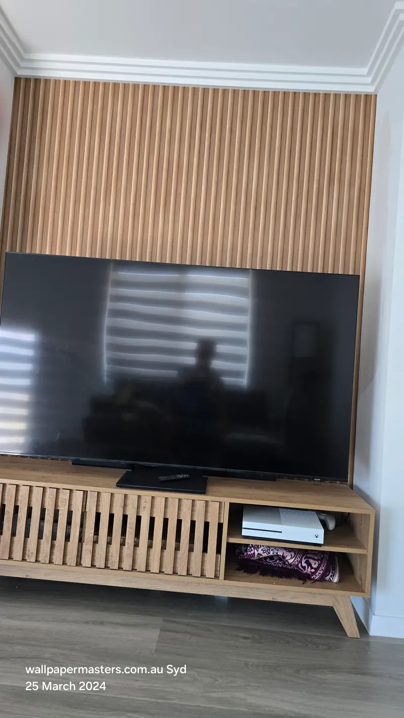 TV Back Wallpaper Installation