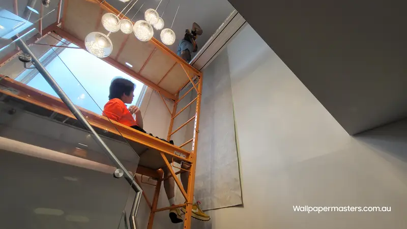 Staircase Wallpaper Installation