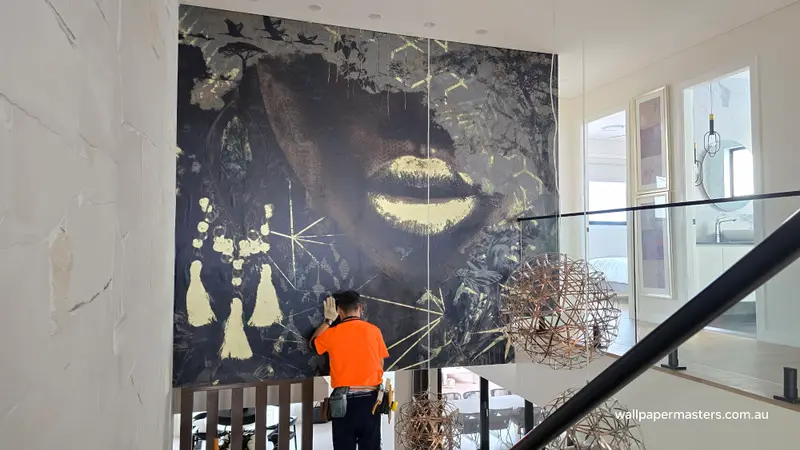 Staircase Wallpaper Installation