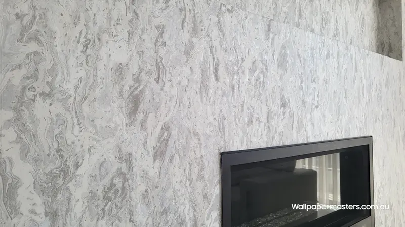 Fireplace Wallpaper Installation