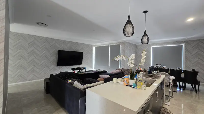 TV Back Wallpaper Installation