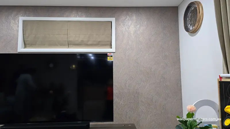 TV Back Wallpaper Installation