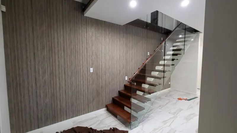 Staircase Wallpaper Installation