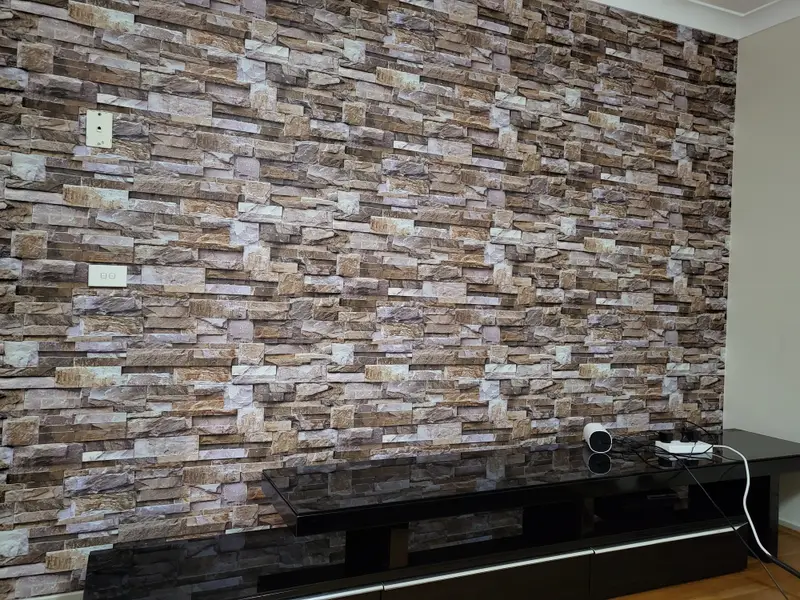 TV Back Wallpaper Installation