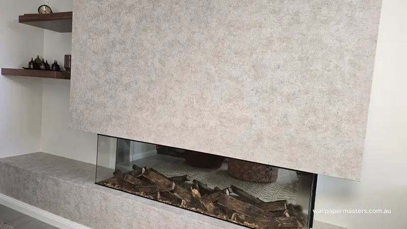 Fireplace Wallpaper Installation