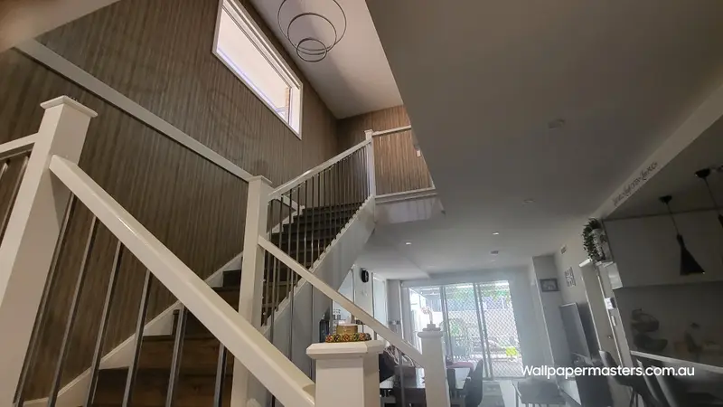 Staircase Wallpaper Installation