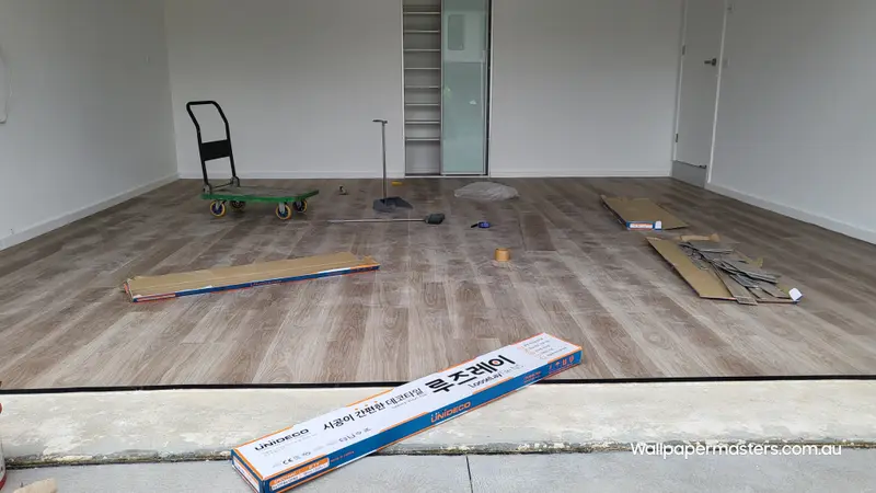 Garage Wallpaper Installation