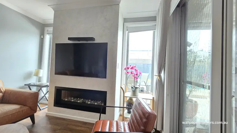 Fireplace Wallpaper Installation