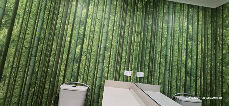 Toilet Wallpaper Installation