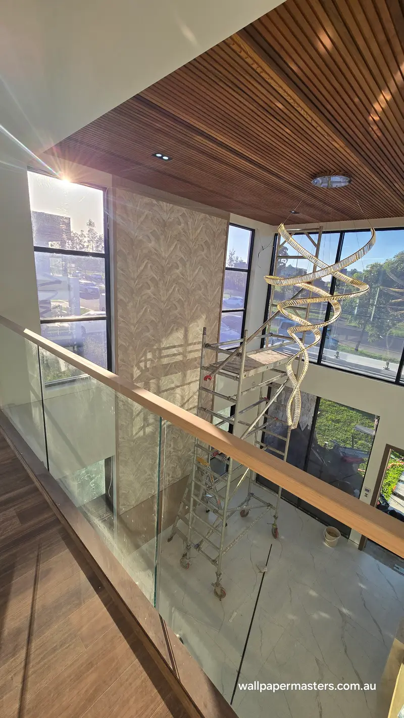 Staircase Wallpaper Installation