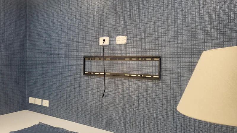 TV Back Wallpaper Installation