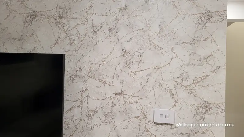 TV Back Wallpaper Installation