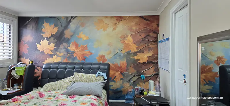 Bedroom Wallpaper Installation