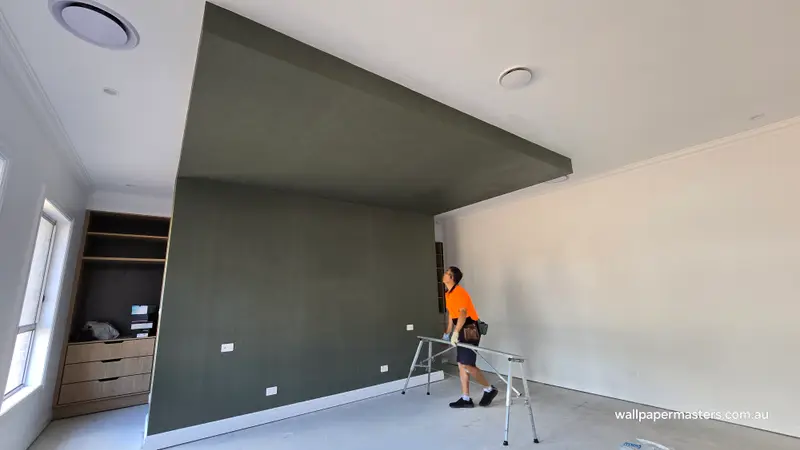 Ceiling Wallpaper Installation