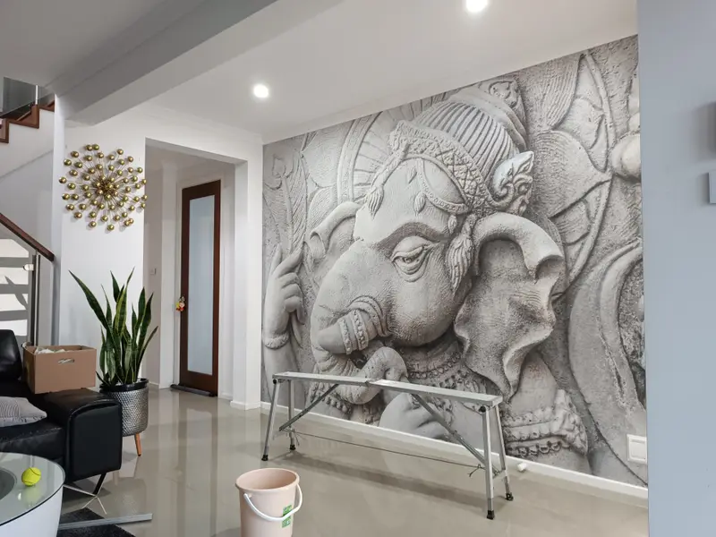 Custom mural Wallpaper Installation