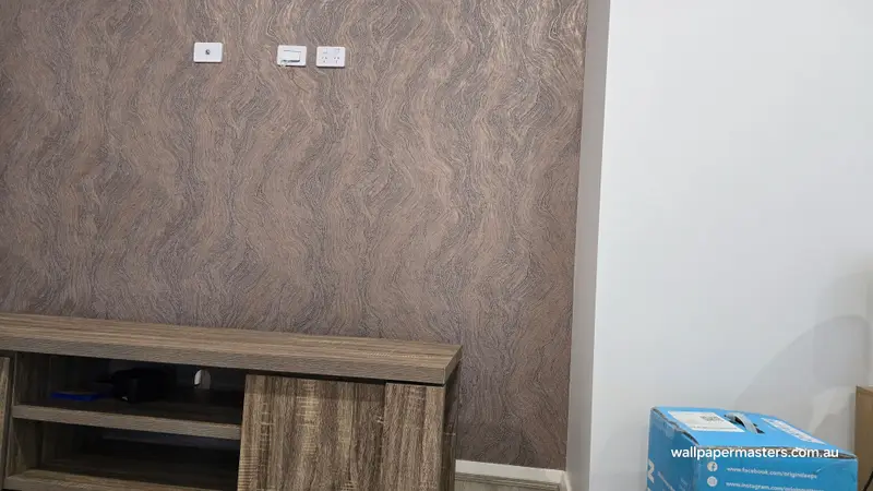 TV Back Wallpaper Installation