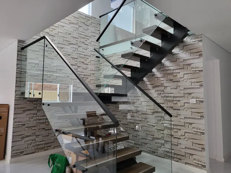 Staircase Wallpaper Installation