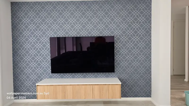 TV Back Wallpaper Installation