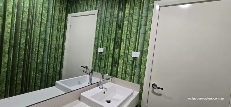 Toilet Wallpaper Installation