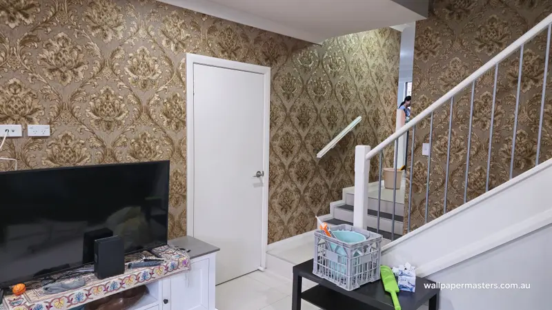 Staircase Wallpaper Installation