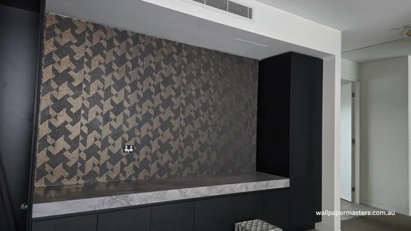 TV Back Wallpaper Installation