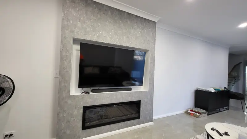 Fireplace Wallpaper Installation