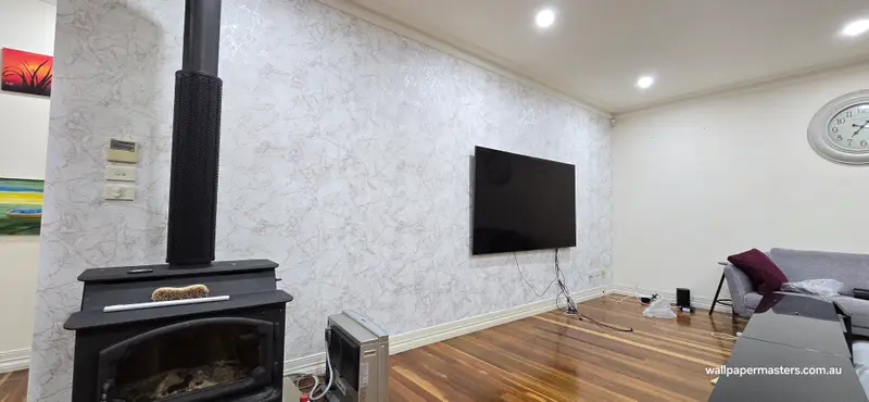 Fireplace Wallpaper Installation