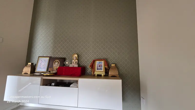 Prayer Room Wallpaper Installation