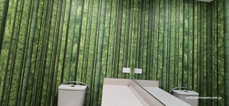 Toilet Wallpaper Installation