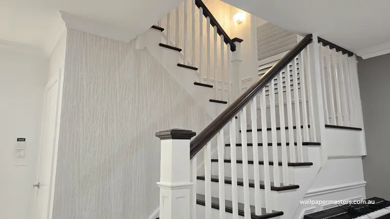 Staircase Wallpaper Installation