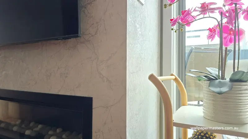 Fireplace Wallpaper Installation