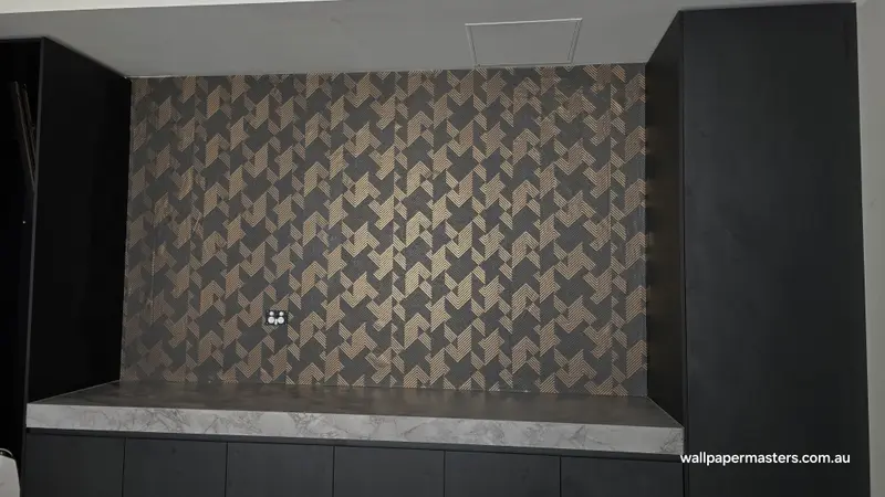 TV Back Wallpaper Installation