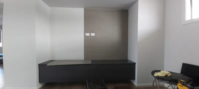 TV Back Wallpaper Installation