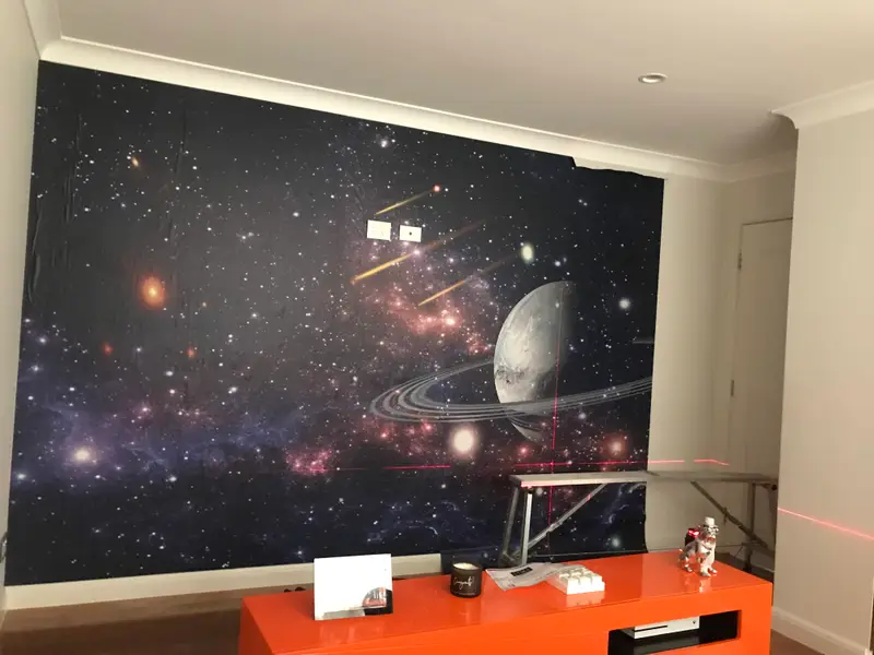 Custom mural Wallpaper Installation