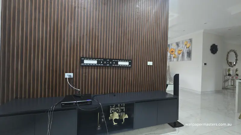 TV Back Wallpaper Installation