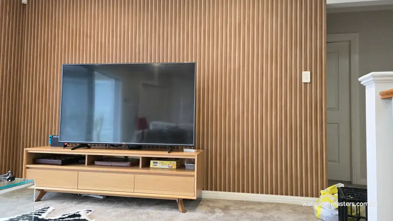 TV Back Wallpaper Installation
