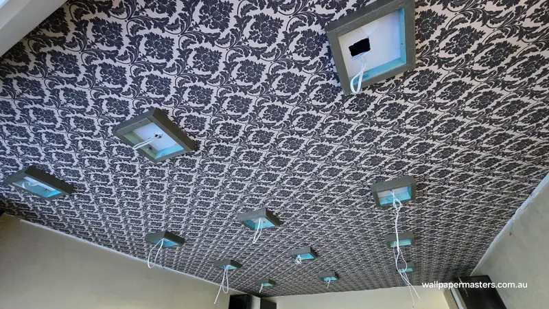 Ceiling Wallpaper Installation
