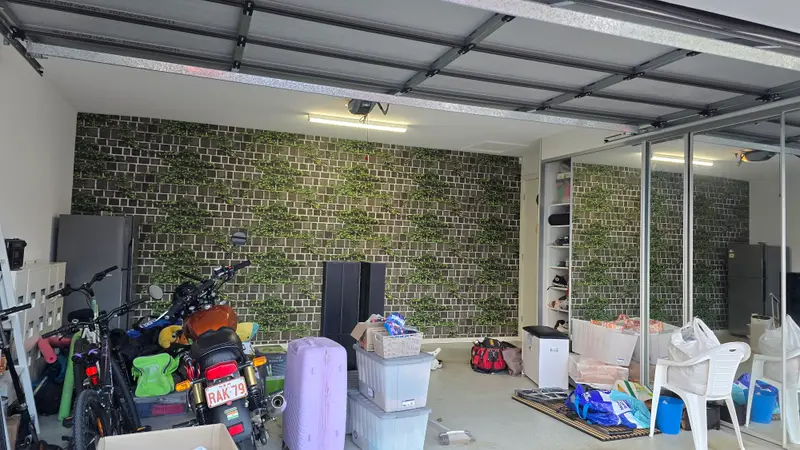 Garage Wallpaper Installation