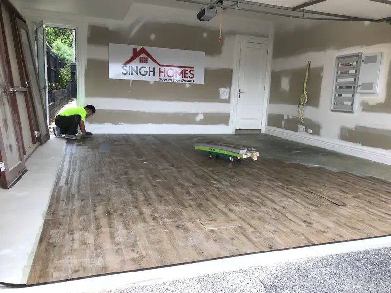 Garage Wallpaper Installation