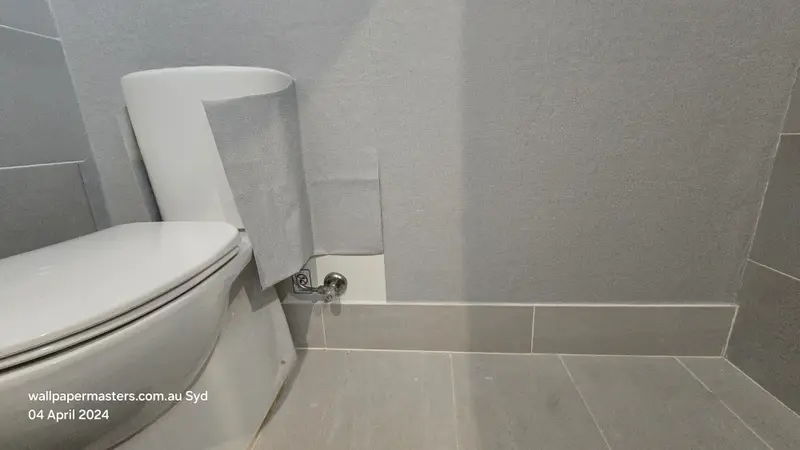 Toilet Wallpaper Installation
