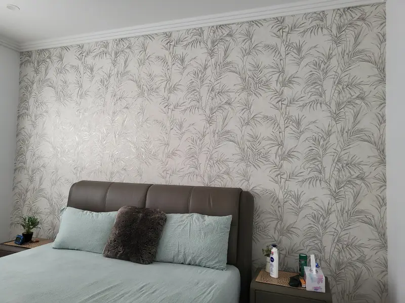 Bedroom Wallpaper Installation