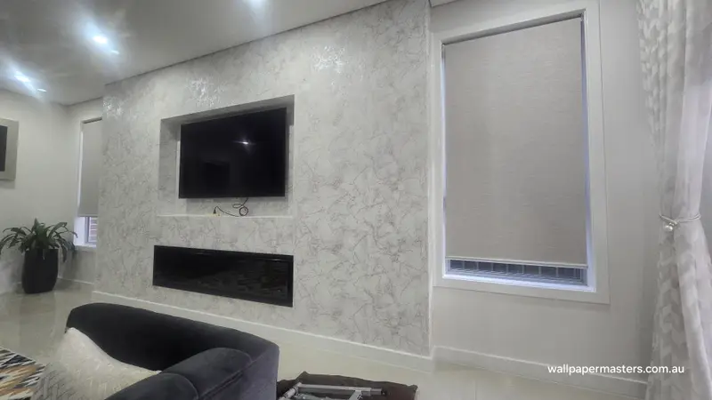 Fireplace Wallpaper Installation