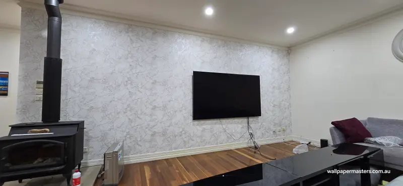 Fireplace Wallpaper Installation