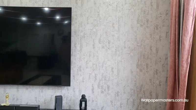 TV Back Wallpaper Installation