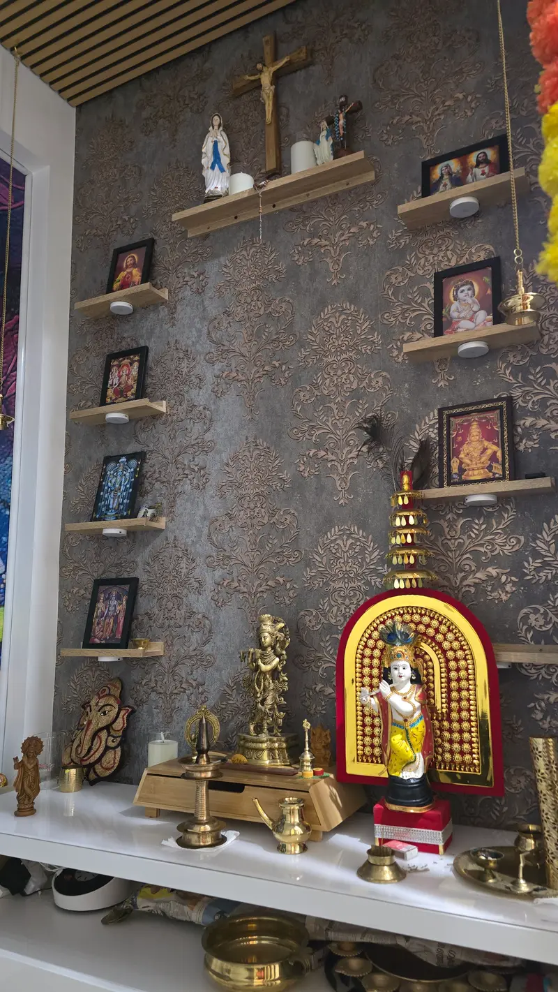 Prayer Room Wallpaper Installation