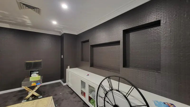 TV Back Wallpaper Installation