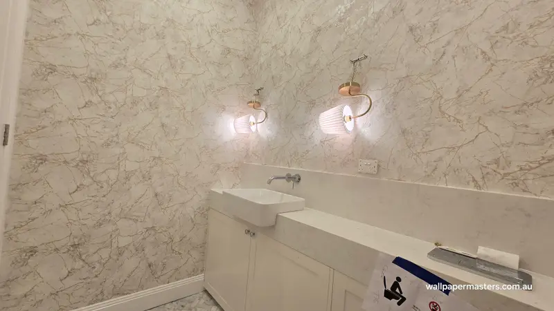 Toilet Wallpaper Installation