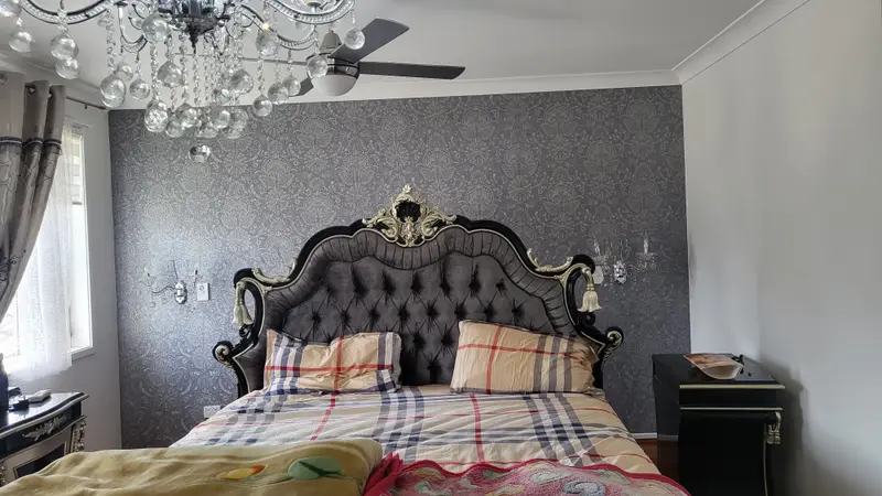 Bedroom Wallpaper Installation