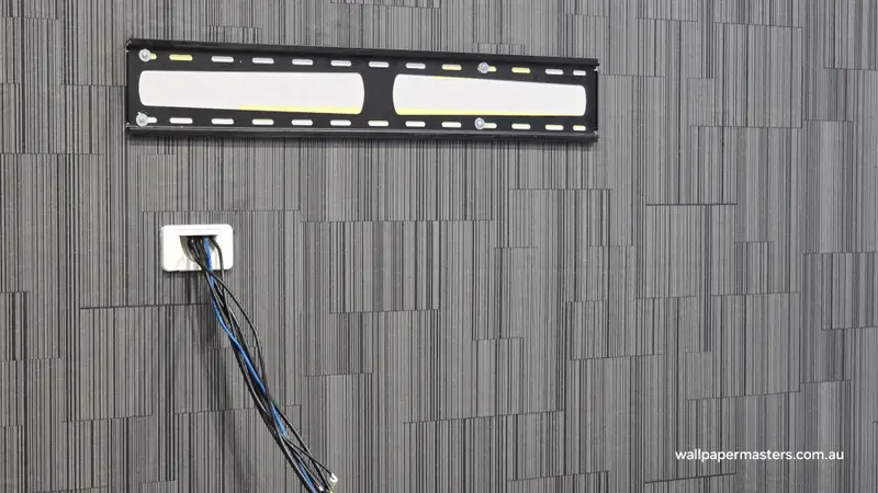 TV Back Wallpaper Installation